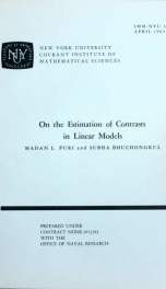 On the estimation of contrasts in linear models_cover