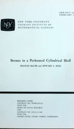 Stresses in a perforated cylindrical shell_cover