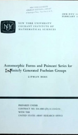 Automorphic forms and Poincare series for infinitely generated Fuchsian groups_cover