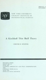 A Kirchhoff thin shell theory_cover