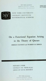 On a functional equation arising in the theory of queues_cover