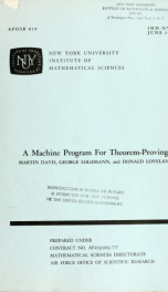 A machine program for theorem-proving_cover