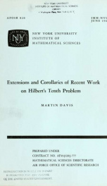 Extensions and corollaries of recent work on Hilbert's tenth problem_cover
