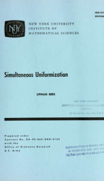 Simultaneous uniformization_cover