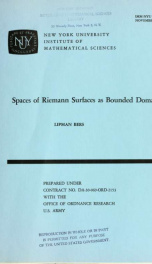 Spaces of Riemann surfaces_cover
