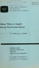 Solitary waves in liquids having non-constant density_cover