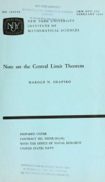 Note on the central limit theorem_cover