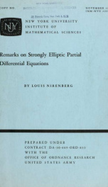 Remarks on strongly elliptic partial differential equations_cover