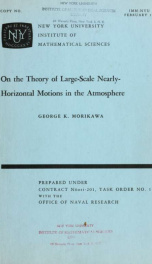 On the theory of large-scale nearly-horizontal motions in the atmosphere_cover