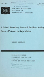 A mixed boundary potential problem arising from a problem in ship motion_cover