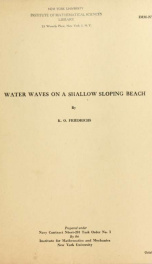 Water waves on a shallow sloping beach_cover