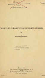 Theory of underwater explosion bubbles_cover