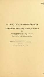 Mathematical determination of transient temperatures in solids_cover