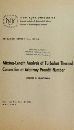 Mixing-length analysis of turbulent thermal convection at arbitrary Prandtl number_cover