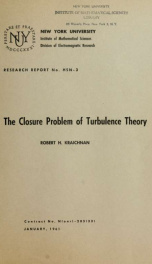 The closure problem of turbulence theory_cover