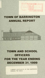 Annual report of the Town of Barrington, New Hampshire 1999_cover