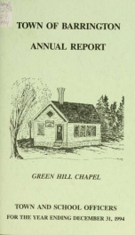 Annual report of the Town of Barrington, New Hampshire 1994_cover