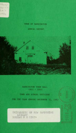 Annual report of the Town of Barrington, New Hampshire 1992_cover