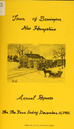 Annual report of the Town of Barrington, New Hampshire 1982_cover