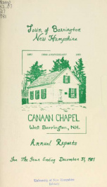 Annual report of the Town of Barrington, New Hampshire 1981_cover