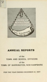 Annual report of the Town of Barrington, New Hampshire 1977_cover