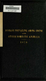 Information in relation to disease prevailing among swine and other domestic animals_cover