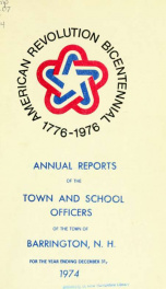 Annual report of the Town of Barrington, New Hampshire 1974_cover