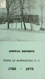 Annual report of the Town of Barrington, New Hampshire 1972_cover