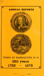 Annual report of the Town of Barrington, New Hampshire 1971_cover