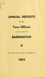 Annual report of the Town of Barrington, New Hampshire 1963_cover