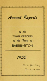 Annual report of the Town of Barrington, New Hampshire 1955_cover