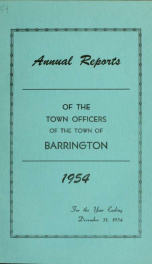 Annual report of the Town of Barrington, New Hampshire 1954_cover