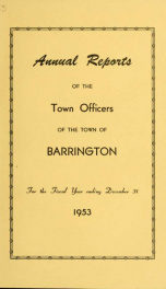 Annual report of the Town of Barrington, New Hampshire 1953_cover