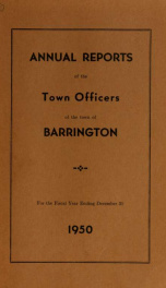 Annual report of the Town of Barrington, New Hampshire 1950_cover