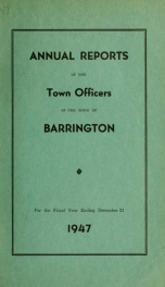 Annual report of the Town of Barrington, New Hampshire 1947-48_cover