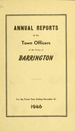 Annual report of the Town of Barrington, New Hampshire 1946-47_cover