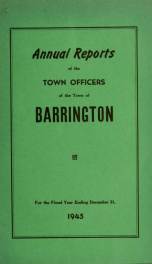 Annual report of the Town of Barrington, New Hampshire 1945-46_cover