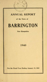 Annual report of the Town of Barrington, New Hampshire 1940-41_cover