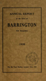 Annual report of the Town of Barrington, New Hampshire 1939-40_cover