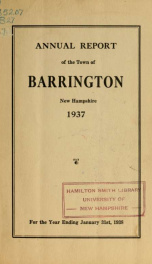 Annual report of the Town of Barrington, New Hampshire 1937-38_cover