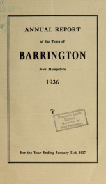 Annual report of the Town of Barrington, New Hampshire 1936-37_cover