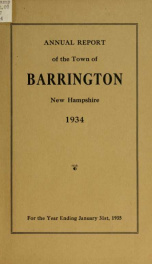 Annual report of the Town of Barrington, New Hampshire 1934-35_cover
