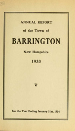 Annual report of the Town of Barrington, New Hampshire 1933-34_cover