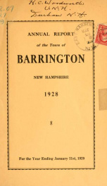 Annual report of the Town of Barrington, New Hampshire 1928-29_cover