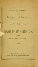 Annual report of the Town of Barrington, New Hampshire 1893_cover