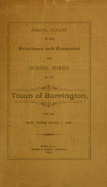 Annual report of the Town of Barrington, New Hampshire 1891_cover