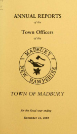 Receipts and expenditures of the Town of Madbury 2002_cover