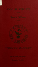 Receipts and expenditures of the Town of Madbury 2001_cover