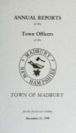 Receipts and expenditures of the Town of Madbury 1998_cover