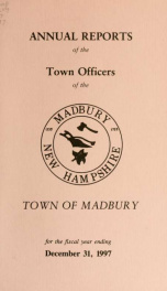 Receipts and expenditures of the Town of Madbury 1997_cover